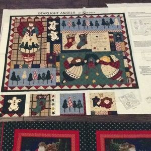 Santa and Angel Christmas Fabric Panels